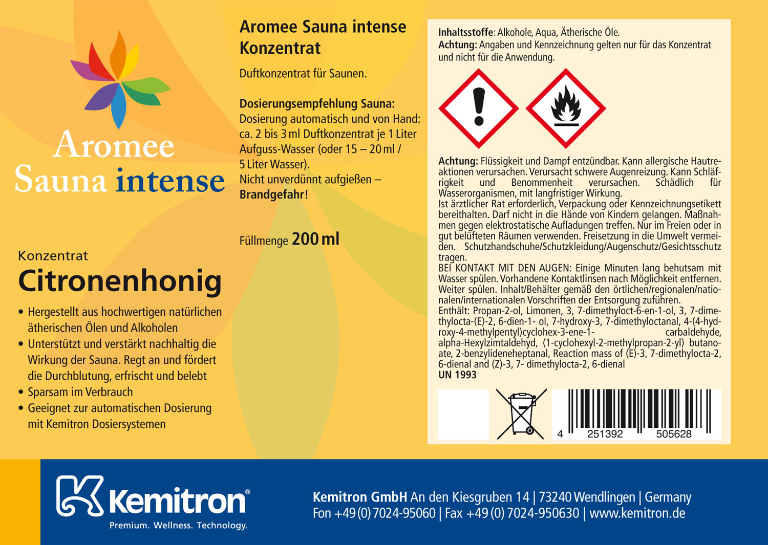 Aromee Sauna intense "Citronenhonig"